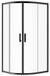 Bad Land HELA douchecabine kwartrond noir 90 x 90 x 190 cm verre clair