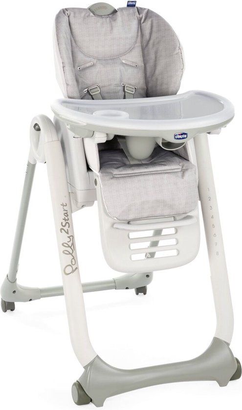 Chicco Polly 2 Start kinder-eetstoel - happy silver