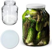 KADAX Weckpotten, 2,5 liter, inmaakpot, diameter van 100 mm, inmaakpot, voorraadpot, komkommerglas, ronde potten (1 stuk, wit deksel)