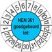 Merkloos / Sans marque Ricard Keuringsstickers NEN 361 Goedgekeurd tot 2027 | 50 stuks, Ø 35 mm | Blauw