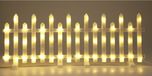 Merkloos Verlichte hek omheiningen - set van 16x st - warm wit - led - L35 x H24,5 cm - verlichting