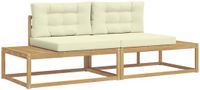 vidaXL - Tuinbank - Polyester - Wit