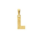 Lucardi Dames 14 karaat geelgouden letterhanger L