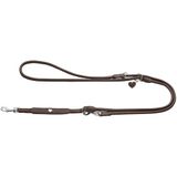 HUNTER Verstelbare Hondenriem ROUND & SOFT LOVE, Bruin, Nappaleer, 3-voudig Verstelbaar