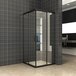 Wiesbaden Skyline Hoekinstap Douchecabine - 100x100x200cm - Mat Zwart