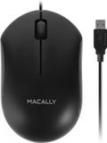 Macally QMOUSE-B 3-Knops optische bedrade USB-A-muis - Zwart