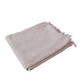 Enjoy Home - Dune Collection - Fringe Blanket - 80% Recycled Cotton - 20% Polyester - Ecru - 130 x 160 cm