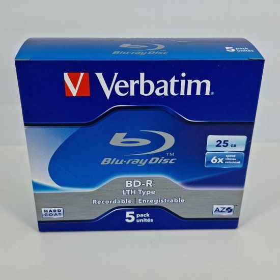 Verbatim BD-R Blu-ray 25 GB - 6x brandsnelheid, bedrukbaar, 25 Pack Spindle