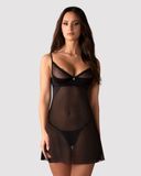 Obsessive - Babydoll & String - Noir