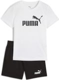 Puma Kinder Knitted Suits ESS No.1 Logo Tee and Shorts Set PS 685240 Puma White-Puma Black-98