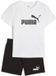 Puma Kinder Knitted Suits ESS No.1 Logo Tee and Shorts Set PS 685240 Puma White-Puma Black-98