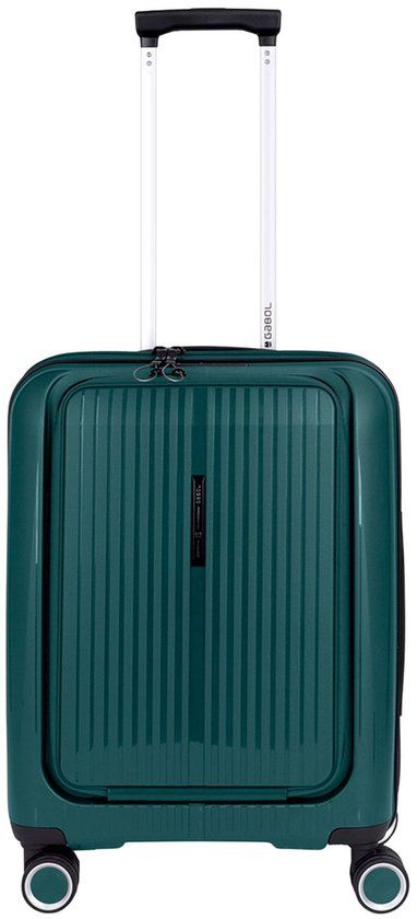 Gabol Brooklyn Handbagage Spinner 55 cm - 42 liter - met 15.6 laptopvak - 55x40x22 cm - donkergroen