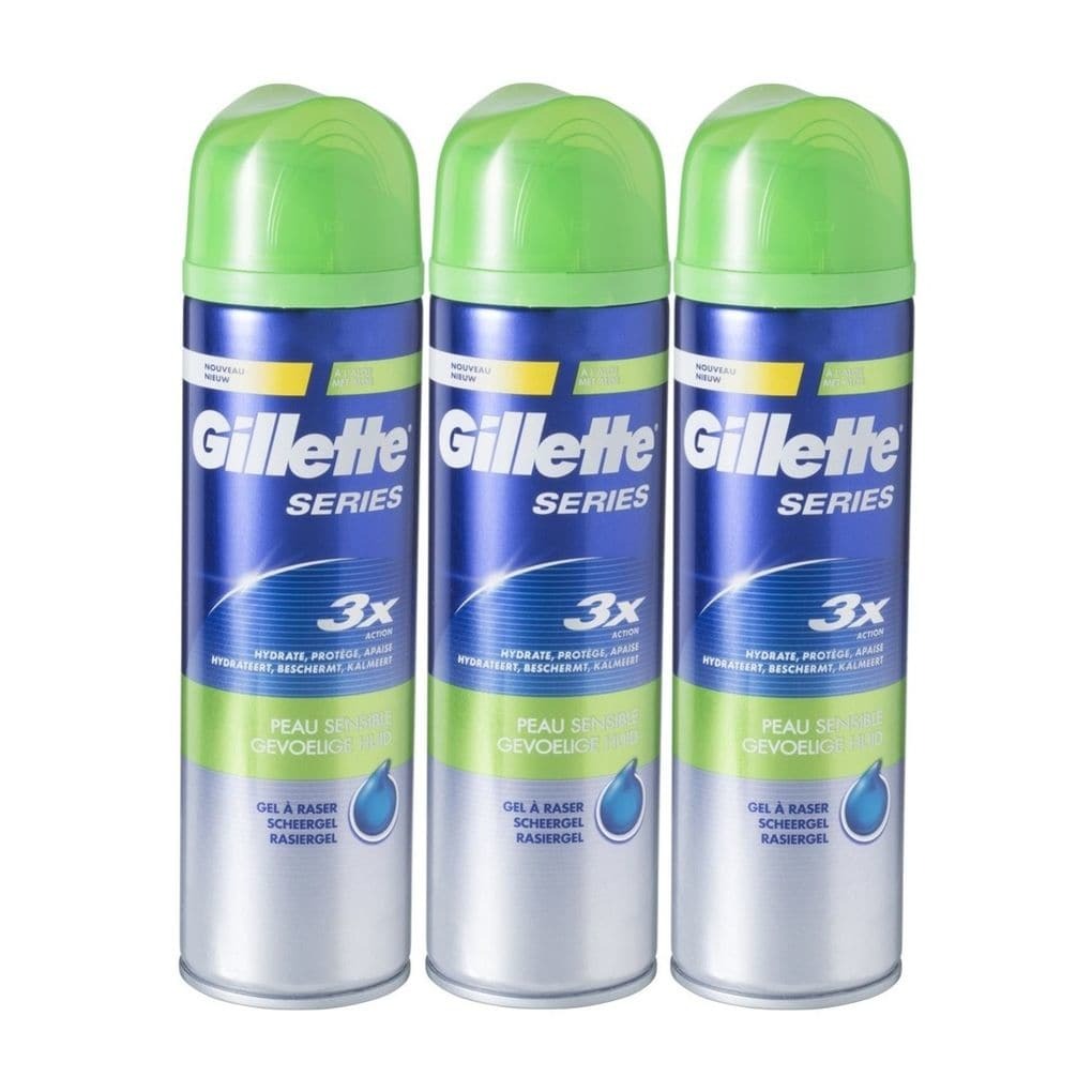 Gillette Series set van 3 scheergels gevoelige huid