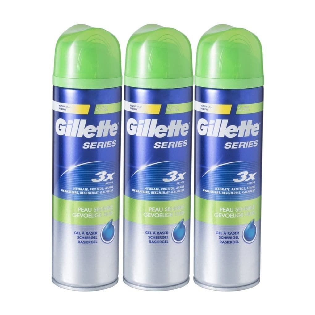 Gillette Series Scheergel - Gevoelige Huid - 3 stuks