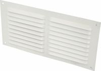 Amig - Rechthoekig aluminium rooster met muggennet - 100 x 200 mm - Wit