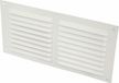 Amig - Rechthoekig aluminium rooster met muggennet - 100 x 200 mm - Wit