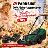 PARKSIDE PARM 20 A1 20V accu-grasmaaier, inclusief 4.0 Ah accu en oplader