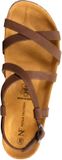 The Divine Factory Noga Tahel Edge leren sandalen bruin