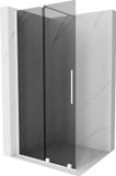 Mexen Velar paroi de douche coulissant 110 x 200 cm, graphite 8 mm, blanc