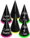 Folat Neon party feesthoedjes - 30x - beschrijfbaar met krijtjes - krijtbord hoedjes - personaliseerbaar - verjaardag