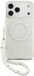 Guess Housse de téléphone - Convient pour iPhone 17 Pro Max et convient pour iPhone 18 Pro Max - Convient pour MagSafe - Bracelet - Blanc
