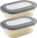 Sunware Sigma Home Kaasdoos - 2 pièces - transparent/gris foncé - plastique - 26 x 17 x 8 cm