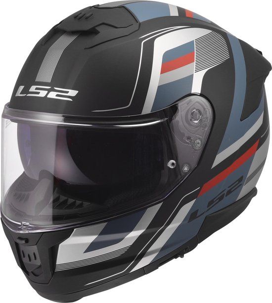 LS2 FF808 Stream II Vintage Matt Helm - Zwart/blauw - Maat S