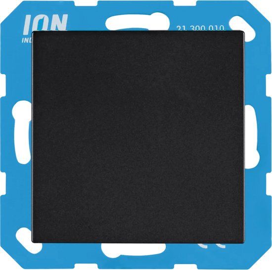 ION industries blindplaat - V1/J1 mat zwart (71mm)