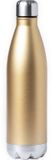 Merkloos / Sans marque Makito Western Europe Waterfles/drinkfles/thermosfles - voor warme en koude dranken - goud - roestvrij staal - met schroefdop - 750 ml
