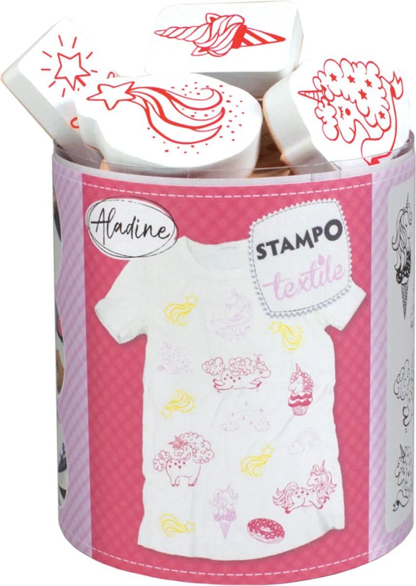 Aladine STAMPO TEXTILE MAGICAL LICORNE - 3660016052652