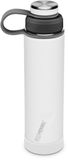EcoVessel - The Boulder 24oz / 709ml - TriMax Geïsoleerde RVS Fles met Schroefdop & Uitneembare Zeef - White Out