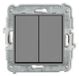 ICON double stairwell switch, matte grey, 27IWP-33