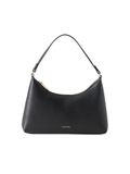 Calvin Klein Dames FOLIE LOGO KLEINE SCHOUDER BAGLV04F3890G schoudertas, zwart (zwart/geroosterde kokosnoot), één maat