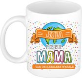 Bellatio Decorations Naam mok mama Jasmijn - wit - keramiek - 300 ml
