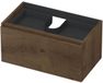 INK - Onderkast 1L met Binnenlade Greeploos Houten Keerlijst Fineer - 800x450x400 Mm - Chocolate Fineer