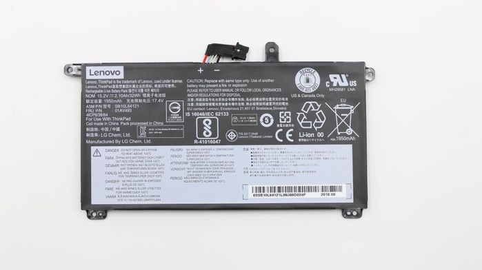 Lenovo ThinkPad T580 T570 Laptop Battery - 32Wh - 2100mAh - Black