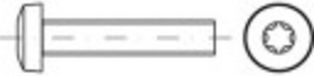 TOOLCRAFT Lenskopschroeven M3 25 mm T-profiel DIN 7985 RVS A2 1000 stuk(s)