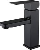 Robinet de lavabo noir - Robinet de cuisine Robinet de toilettes - Usage quotidien - Noyau de valve en céramique - Taille standard - Noir