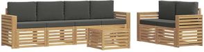 vidaXL - Extérieur - canapé - set - 7 - pcs - Blanc - et - anthracite - Polyester