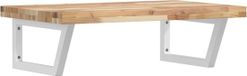 vidaXL Wandwastafel plank staal en massief acaciahout