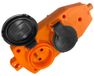 Multiprise avec 4 prises, 16A, IP44, type : avec terre - orange