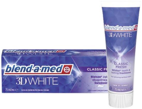 Blend-A-Med 3D White Classic Fresh Tandpasta - 75 ml