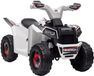 Homcom Elektrische kinderquad met voor en achteruit - Kinderauto op accu - Voor kinderen vanaf 18 maanden - Wit