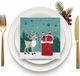 Duni Kerst thema servetten - 20x st - schoorsteen - 33 x 33 cm