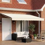 vidaXL Parasol extérieur électrique, crème, 4,5 x 3 mètre
