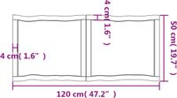 vidaXL - Tafelblad - natuurlijke rand - 120x50x(2-6)cm - eikenhout - donkerbruin