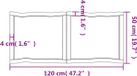 vidaXL - Tafelblad - natuurlijke rand - 120x50x(2-6)cm - eikenhout - donkerbruin
