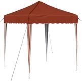 vidaXL - Pop-up Feesttent - 195 x 195 x 245 cm - Terracotta - Oxford Stof