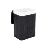 Songmics LCB10B Panier à linge 72L Rectangulaire Bambou Noir