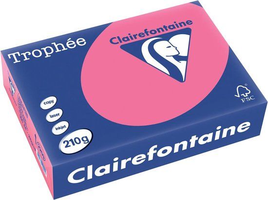 Trophee Fuchsia A4 210gr 250 vel Kopieer- en printpapier
